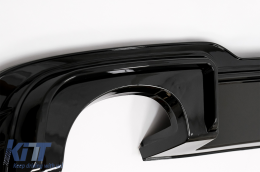 Rear Bumper Valance Diffuser suitable for Audi A3 8V Facelift (2016-2019) Hatchback Sportback RS3 Design only S-line Bumper Piano Black-image-6084745