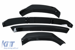 Rear Bumper Valance Diffuser suitable for Audi A3 8V Facelift (2017-2019) with Front Bumper Add-On Spoiler Lip Hatchback Sportback RS3 Design only S-line Bumper Piano Black-image-6085002