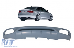 Rear Bumper Valance Diffuser Suitable for Audi A4 B8 Sedan Pre Facelift (2007-2012)-image-6069791