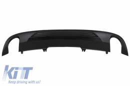 Rear Bumper Valance Diffuser suitable for Audi A4 B9 8W (2016-2018) Sedan Avant Sport Design for Standard Edition Black