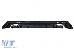 Rear Bumper Valance Diffuser suitable for Audi A4 B9 8W Facelift (2020-) only S-line RS Design-image-6086980