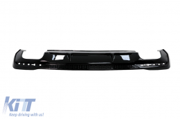 Rear Bumper Valance Diffuser suitable for Audi A4 B9 8W Facelift (2020-up) only S-line Black-image-6092765
