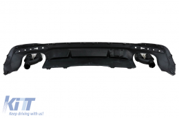 Rear Bumper Valance Diffuser suitable for Audi A4 B9 8W Facelift (2020-up) only S-line Black-image-6092769