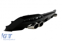 Rear Bumper Valance Diffuser suitable for Audi A4 B9 8W Facelift (2020-up) only S-line Black-image-6092772