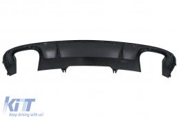 Rear Bumper Valance Diffuser suitable for Audi A4 B9 8W Sedan Avant (2016-2018) Black S4 Design For S-line-image-6097129