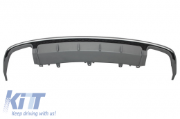 Rear Bumper Valance Diffuser suitable for Audi A6 4G Facelift Limousine Avant (2015-2018) S6 Design - RDAUA64GFS6