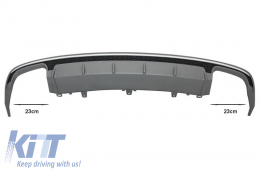 Rear Bumper Valance Diffuser suitable for Audi A6 4G Facelift Limousine Avant (2015-2018) S6 Design-image-6069728