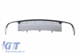 Rear Bumper Valance Diffuser suitable for Audi A6 4G S-Line Facelift (2015-2018) Limousine Avant S6 Design