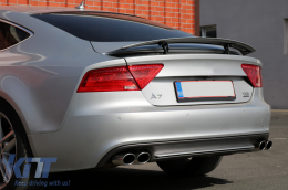 Rear Bumper Valance Diffuser suitable for Audi A7 4G (2010-2014) with Exhaust Tips S7 Facelift Design-image-6079867
