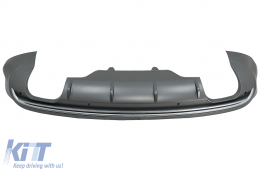 Rear Bumper Valance Diffuser suitable for Audi Q5 8R (2009-2016) with Exhaust System and Twin Muffler Tips-image-6079857
