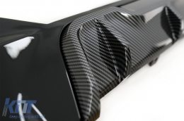 Rear Bumper Valance Diffuser suitable for BMW 3 Series G20 G28 Sedan G21 Touring (2019-up) M340i M Look Carbon Insertion-image-6082090