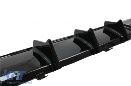 Rear Bumper Valance Diffuser suitable for BMW 3 Series G20 G28 Sedan G21 Touring (2019-up) M340i M Look Black-image-6094355