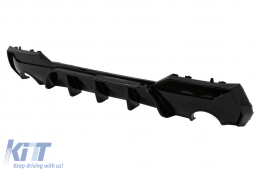 Rear Bumper Valance Diffuser suitable for BMW 4 Series G22 G23 (2020-up) Piano Black-image-6105533