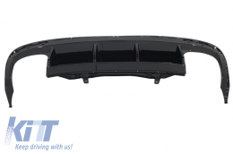 Rear Bumper Valance Diffuser suitable for VW Passat CC (2012-2017) R Line Design Twin Double Exhaust