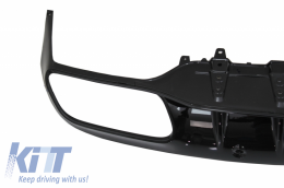 Rear Bumper Valance Diffuser suitable for Mercedes C-Class C205 A205 Coupe Cabriolet (2014-2019) Facelift C63S Design All Black-image-6055161