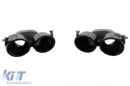 Rear Bumper Valance Diffuser suitable for Mercedes A-Class W177 Hatchback (2018-Up) Black Exhaust Muffler Tips-image-6070792