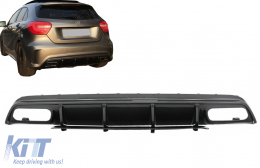 Rear Bumper Valance Diffuser suitable for Mercedes A-Class W176 (2013-2018) A45 Facelift Design Carbon Film - RDMBW176FFCF
