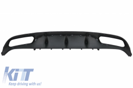 Rear Bumper Valance Diffuser with Black Exhaust Muffler Tips suitable for Mercedes C-Class C205 A205 Coupe Cabriolet (2014-2019) C63 Design-image-6033168