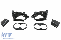 Rear Bumper Valance Diffuser with Black Exhaust Tips and Mirror Cover suitable for Mercedes A-Class V177 Hatchback (05.2018-2022)-image-6091284