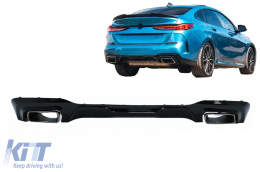 Rear Bumper Valance Diffuser with Chrome Exhaust Tips suitable for BMW 2 Series F44 Gran Coupé (2020-up) M235I Design