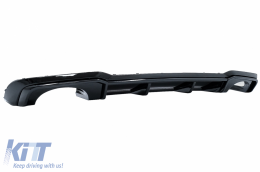 Rear Bumper Valance Diffuser with Complete Exhaust System suitable for Audi A3 8V Facelift (2016-2019) Sedan Cabrio RS3 Design only S-line Bumper Piano Black-image-6084962