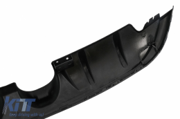 Rear Bumper Valance Diffuser with Complete Exhaust System suitable for VW Golf 6 VI (2008-2012) R20 Look only for Standard Bumper-image-6085328