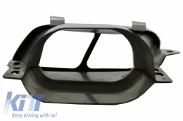 Rear Bumper Valance Diffuser with Exhaust Muffler Tips suitable for Mercedes A-Class W176 Facelift (2015-2018) A45 Design Red Edition-image-6046633