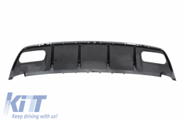 Rear Bumper Valance Diffuser with Exhaust Muffler Tips suitable for Mercedes W176 A-Class (2013-2018) A45 Facelift Design Carbon Look-image-6047397