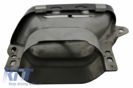Rear Bumper Valance Diffuser with Exhaust Muffler Tips Black suitable for Mercedes W176 A-Class (2013-2018) A45 Facelift Design Carbon Look-image-6047434