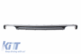 Rear Bumper Valance Diffuser with Exhaust Muffler Tips suitable for Audi A6 4G Facelift (2015-2018) Sedan Limousine S6 Design-image-6047629