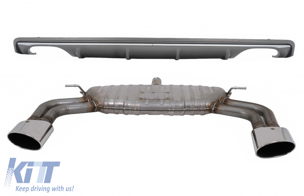 Hátsó lökhárító sárvédő befúvó kipufogórendszerrel, AUDI A3 8V Sedan (2012-2015) S3 kivitelhez csak szabványos lökhárítóhoz
