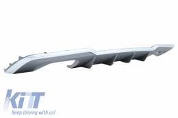 Rear Bumper Valance Diffuser with Exhaust System suitable for Audi A3 8V Facelift Hatchback Sportback (2016-2019) S-Line Bumper S3 Design-image-6077648