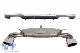 image-64-Rear Bumper Valance Diffuser with Exhaust System suitable for Audi A3 8V Facelift Hatchback Sportback (2016-2019) S-Line Bumper S3 Design