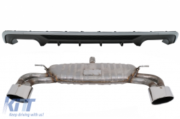 image-66-Rear Bumper Valance Diffuser with Exhaust System suitable for Audi A3 8V Facelift Hatchback Sportback (2016-2019) Standard Bumper (SE) S3 Design