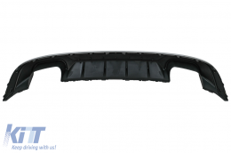 Rear Bumper Valance Diffuser with Exhaust System suitable for Audi A3 8V Facelift Hatchback Sportback (2016-2019) Standard Bumper (SE) S3 Design-image-6094125
