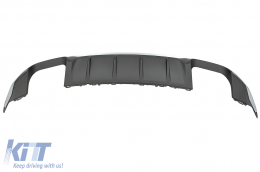 Rear Bumper Valance Diffuser with Exhaust System suitable for Audi A3 8V Facelift Sedan Convertible (2016-2019) Standard Bumper (SE) S3 Design-image-6077894