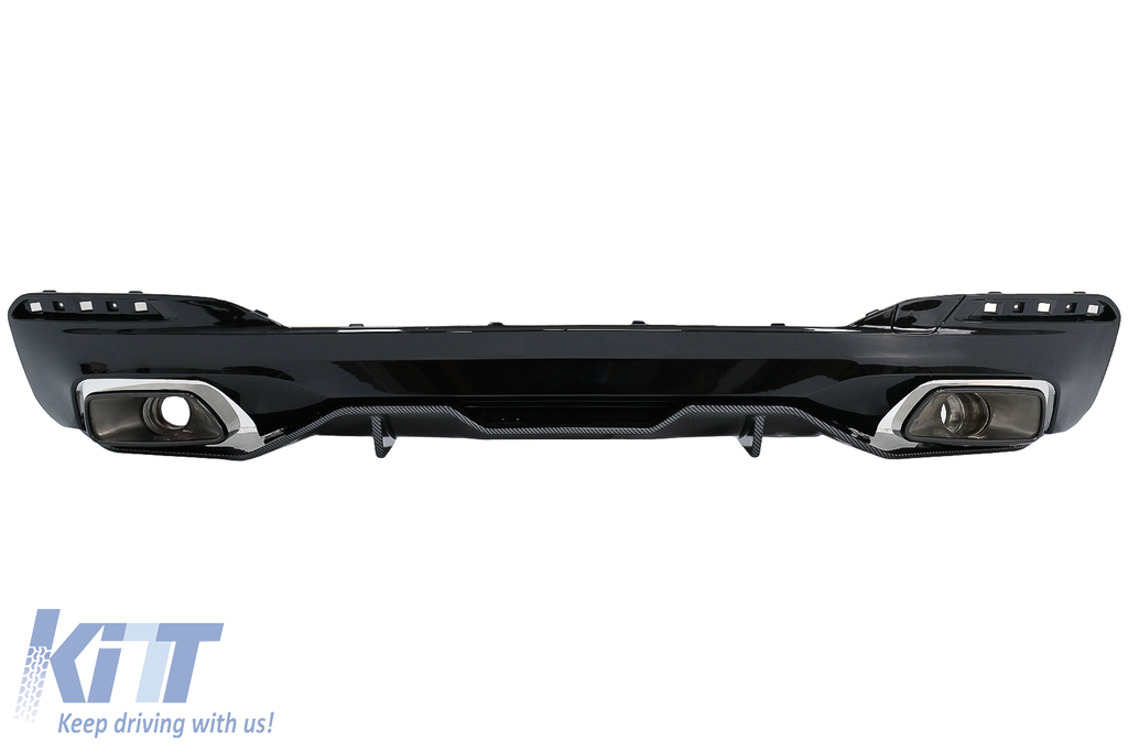 Hátsó lökhárító sárvédő befúvó kipufogóvégekkel, BMW 5-ös sorozatú G30 G38 (2016-2019) 540 M Performance Design Carbon megjelenéshez