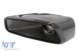 Rear Bumper Valance Diffuser With Exhaust Tips suitable for BMW 5 Series G30 G38 (2016-2019) 540 M Performance Design Carbon Look-image-6076831