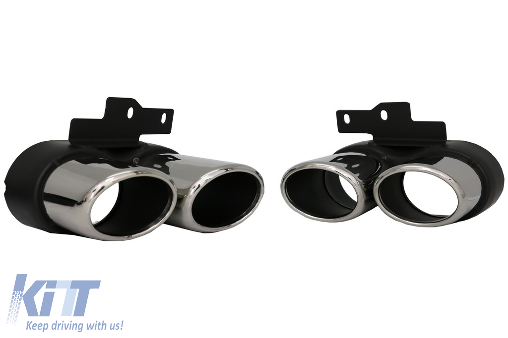 Rear Bumper Valance Diffuser with Exhaust Tips suitable for Audi A6 C8 ...