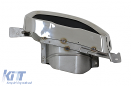 Rear Bumper Valance Diffuser With Exhaust Tips suitable for BMW 4 Series G22 G23 M Sport (2020-up) M440i Design Chrome-image-6094363