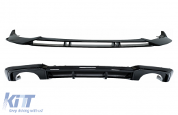 Rear Bumper Valance Diffuser with Spoiler Lip suitable for Audi A3 8V Facelift (2017-2019) Sedan Cabrio RS3 Design only S-line Bumper Piano Black - CORDAUA38VFRS3BFB