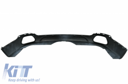 Rear Bumper Valance Diffuser with Square Exhaust Tips suitable for BMW X5 F15 (2013-2018) M-Tech V8 Design For Standard Rear Bumper Dark Grey Edition-image-6056939
