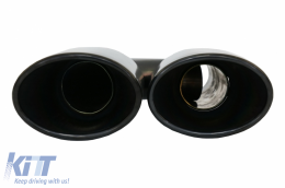 Rear Bumper wiith Diffuser and Exhaust Muffler Tips Black suitable for Mercedes S-Class W221 (2005-2013) S65 Design-image-6088514