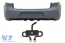 image-62-Rear Bumper with Complete Exhaust System Catback suitable for VW Golf VI (2008-2013) R20 Design