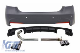 image-42-Rear Bumper with Double Outlet Diffuser and Exhaust Systems suitable for BMW 3 Series F30 (2011-up) Performance Design