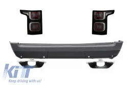 image-22-Rear Bumper with Exhaust Muffler Tips and Full LED Taillights suitable for Range Rover Vogue L405 (2013-2017) Facelift 2018+ Design