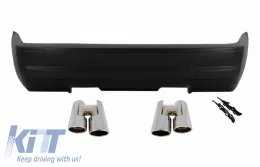 image-53-Rear Bumper with Exhaust Muffler Tips Chrome suitable for BMW 3 Series E46 Sedan 4D (1998-2005) Air Diffuser M3 CSL Design