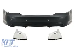 image-66-Rear Bumper with Exhaust Muffler Tips Chrome suitable for Mercedes S-Class W221 (2005-2013) S65 Design