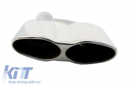 Rear Bumper with Exhaust Muffler Tips Chrome suitable for Mercedes S-Class W221 (2005-2013) S65 Design-image-6088558