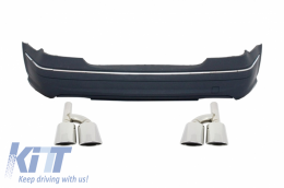 image-18-Rear Bumper with Exhaust Muffler Tips suitable for MERCEDES E Class W211 2003-2009 A-Design
